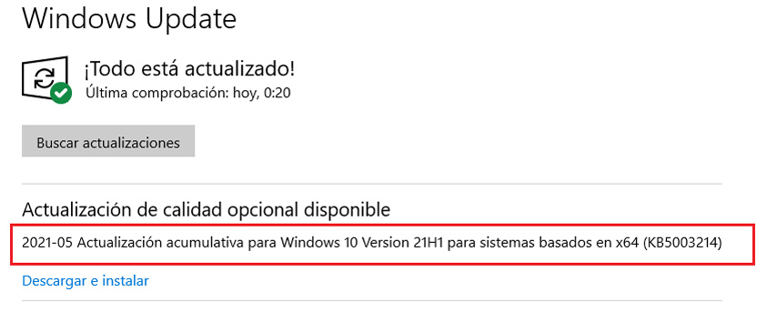 Actualización Windows